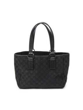 Gucci Small Shoulder Tote Black GG Canvas